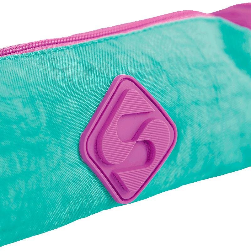 Estojo com Bolso Crinkle 2 Azul - Turquesa Verde/Rosa 5