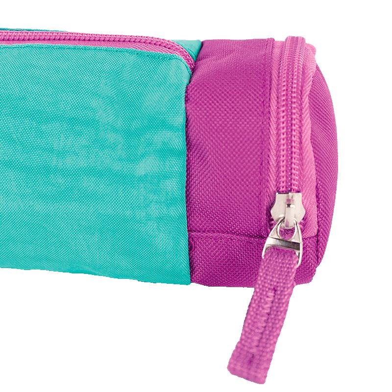 Estojo com Bolso Crinkle 2 Azul - Turquesa Verde/Rosa 6