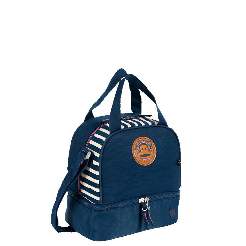 Lancheira 2 Compartimentos Paul Frank World Navy Azul - Marinho Azul 2