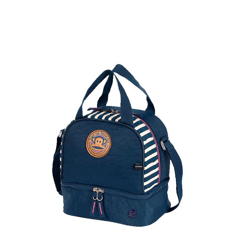Lancheira 2 Compartimentos Paul Frank World Navy Azul - Marinho Azul 3