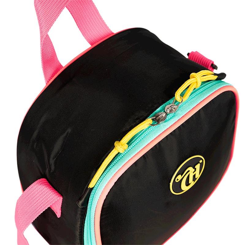 Lancheira Grande Capricho Contrast - Preto e Rosa Preto/Rosa 6