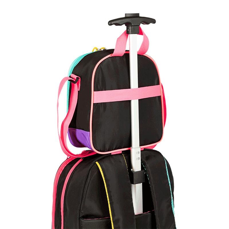 Lancheira Grande Capricho Contrast - Preto e Rosa Preto/Rosa 8