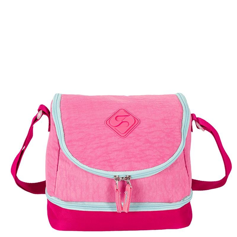 Lancheira 2 Compartimentos Sestini Lunch Crinkle 3 Double Rosa - Pink