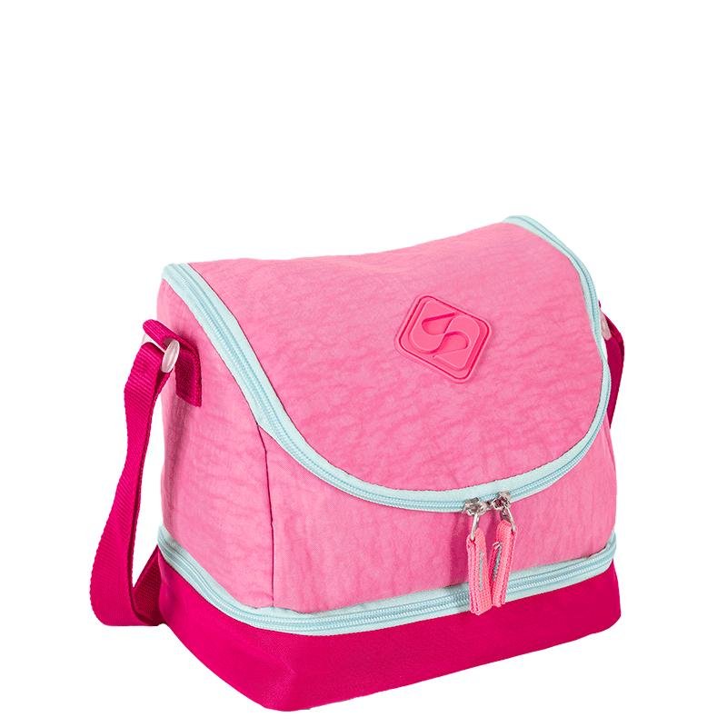 Lancheira 2 Compartimentos Sestini Lunch Crinkle 3 Double Rosa - Pink Rosa 2