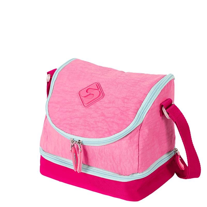 Lancheira 2 Compartimentos Sestini Lunch Crinkle 3 Double Rosa - Pink Rosa 3