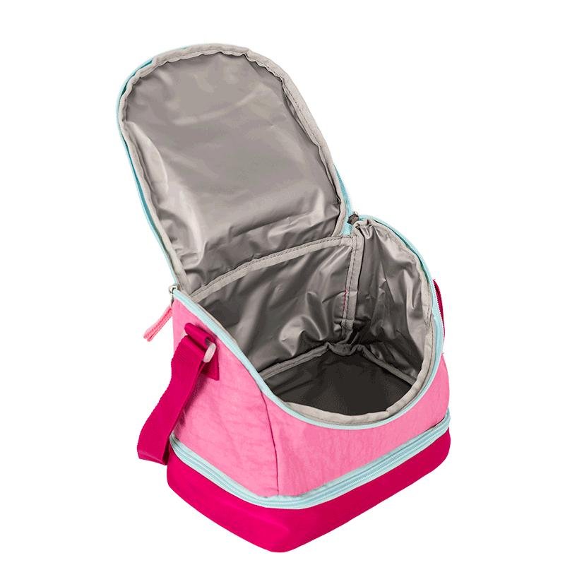 Lancheira 2 Compartimentos Sestini Lunch Crinkle 3 Double Rosa - Pink Rosa 5