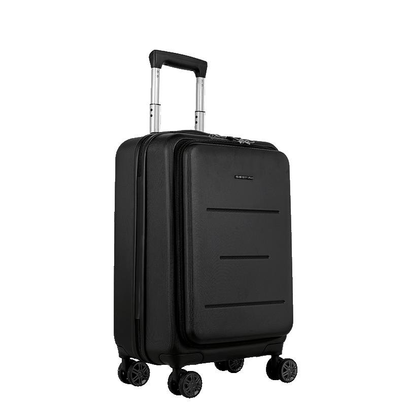 Mala de Viagem Bordo com Rodas 360° Eldorado - Preto Preto 2