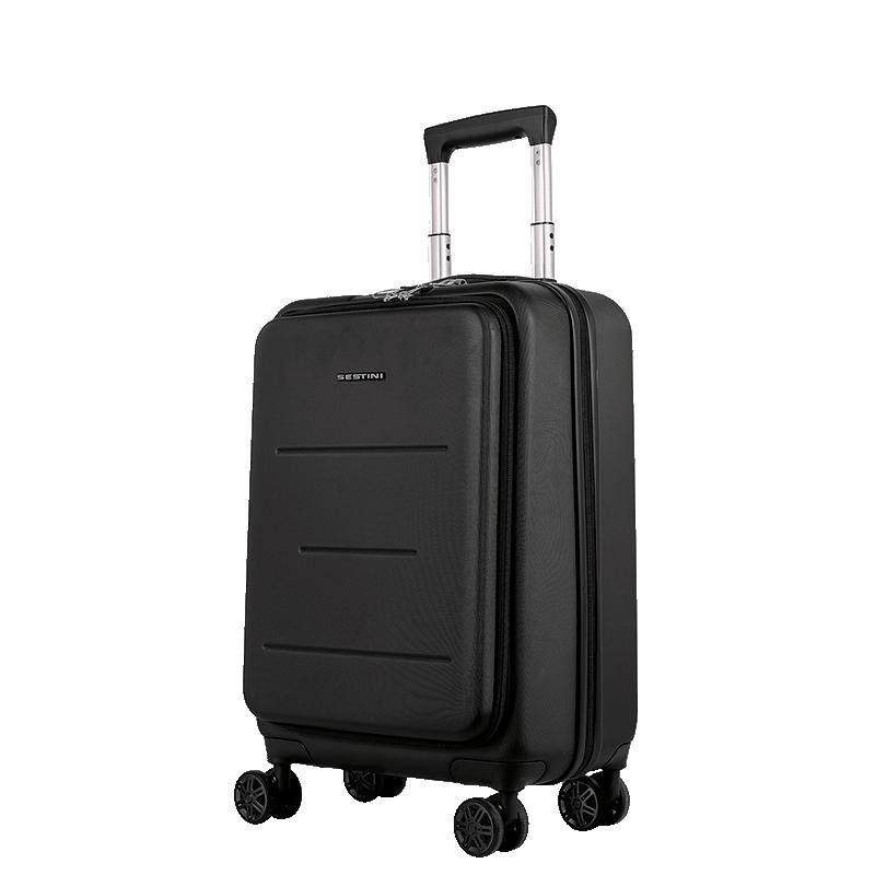 Mala de Viagem Bordo com Rodas 360° Eldorado - Preto Preto 3
