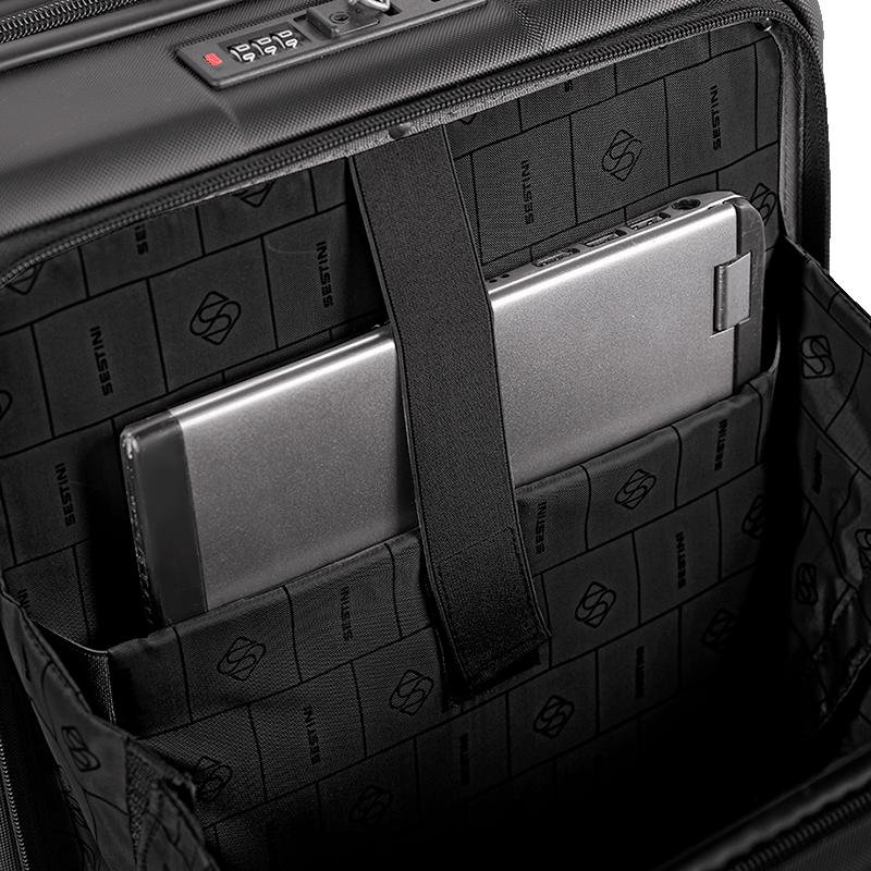 Mala de Viagem Bordo com Rodas 360° Eldorado - Preto Preto 8