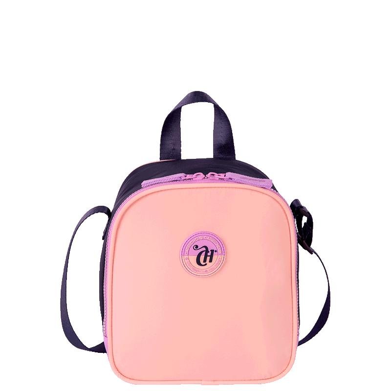 Lancheira Grande Capricho Block - Pêssego e Lilás