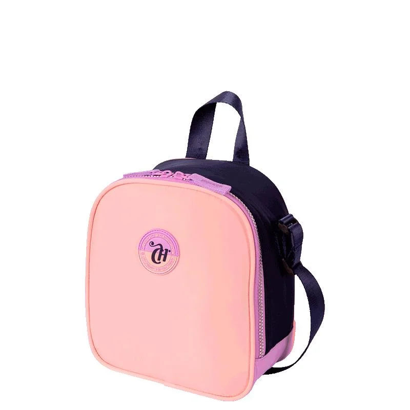 Lancheira Grande Capricho Block - Pêssego e Lilás Rosa 3