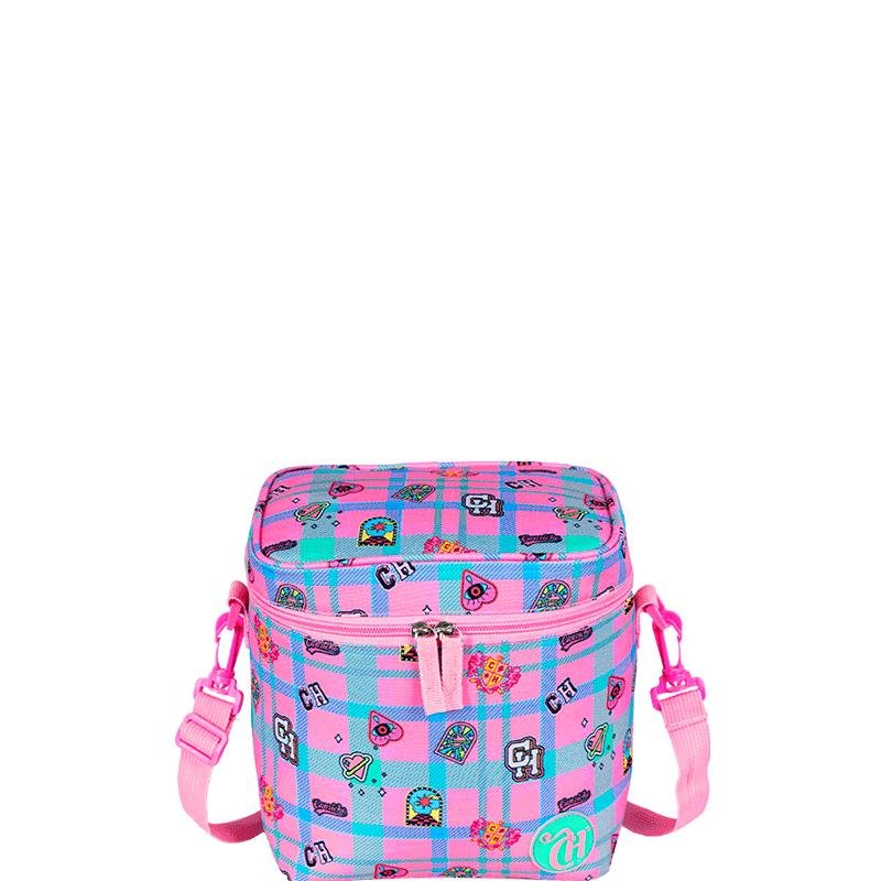 Lancheira Grande Capricho Student School - Rosa Claro