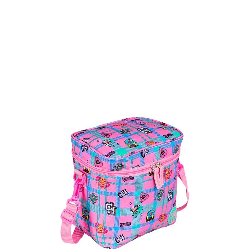 Lancheira Grande Capricho Student School - Rosa Claro Rosa 2
