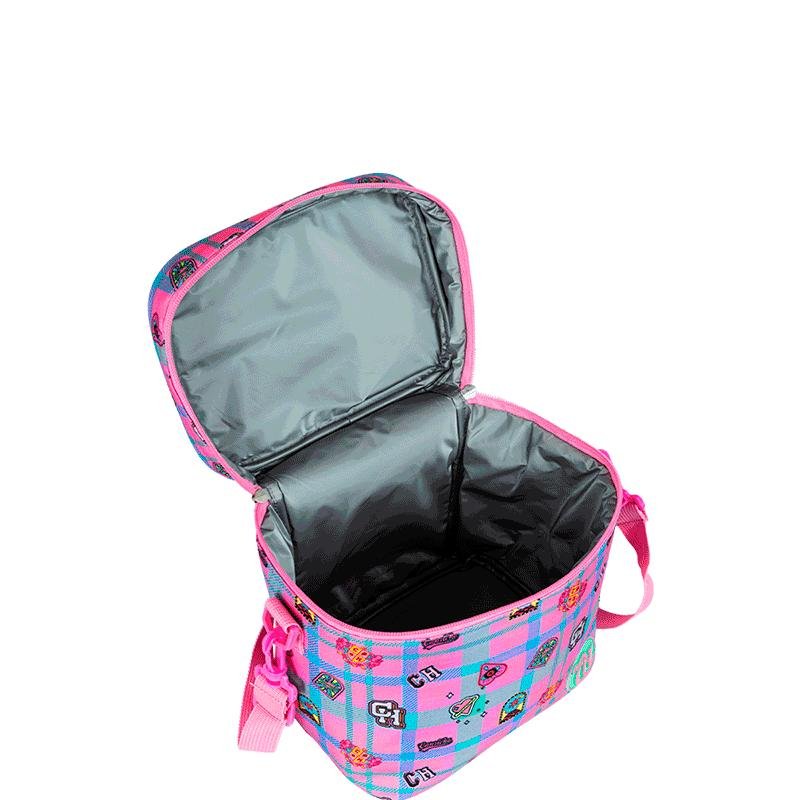 Lancheira Grande Capricho Student School - Rosa Claro Rosa 5