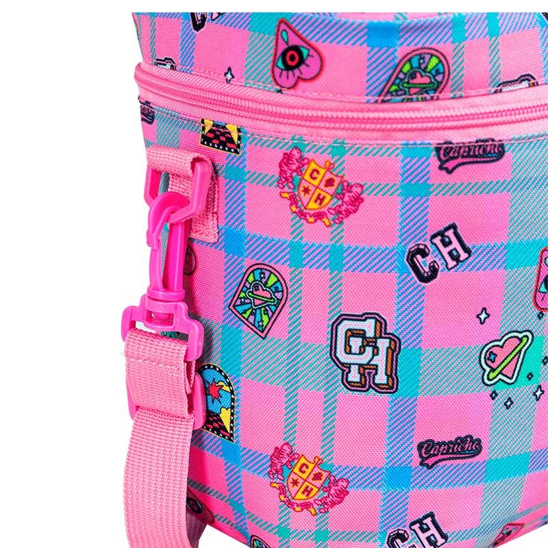Lancheira Grande Capricho Student School - Rosa Claro Rosa 6