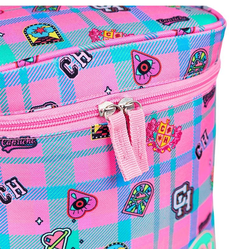 Lancheira Grande Capricho Student School - Rosa Claro Rosa 7