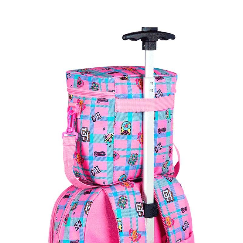 Lancheira Grande Capricho Student School - Rosa Claro Rosa 9
