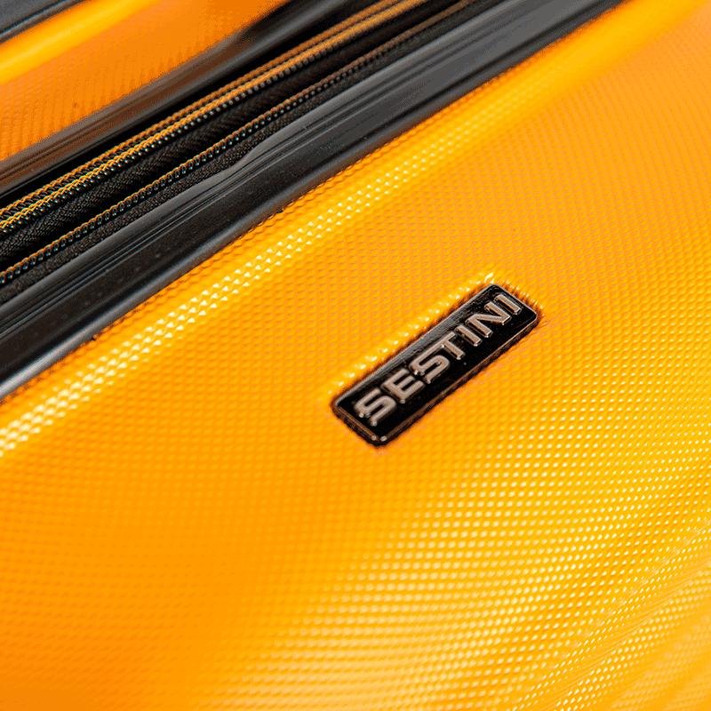 Mala Bordo 10 Kg com Rodas 360° Racer - Amarelo Amarelo 10