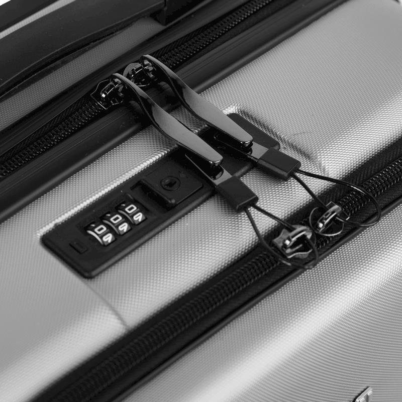 Mala de Viagem Bordo com Rodas 360° Eldorado - Prata Cinza 14