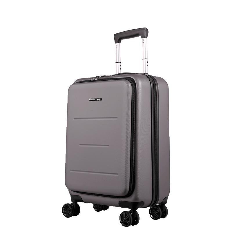 Mala de Viagem Bordo com Rodas 360° Eldorado - Prata Cinza 6