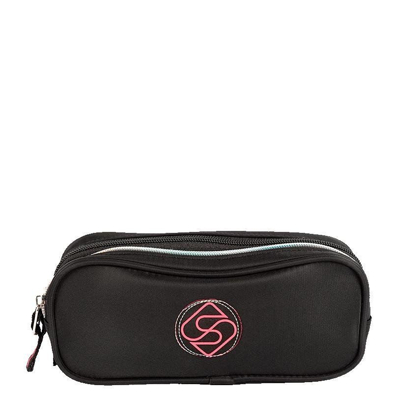 Estojo 2 Compartimentos Sestini Trend - Preto