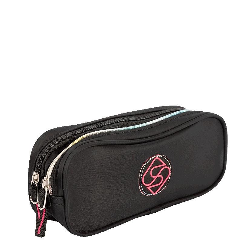 Estojo 2 Compartimentos Sestini Trend - Preto Preto 2