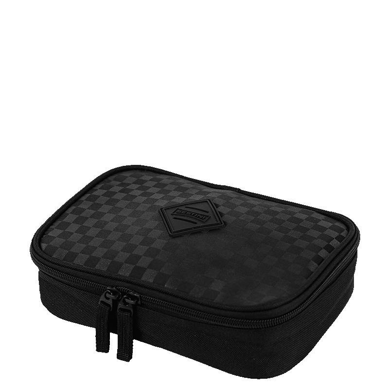 Estojo Box Especial Nailon - Xadrez Preto Preto 3