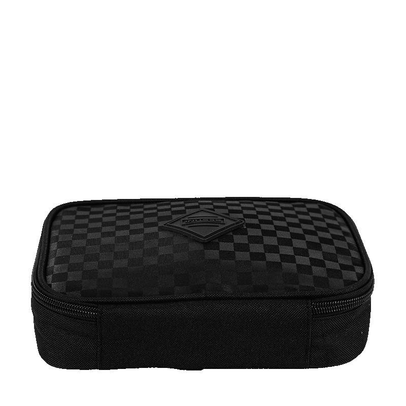 Estojo Box Especial Nailon - Xadrez Preto Preto 4