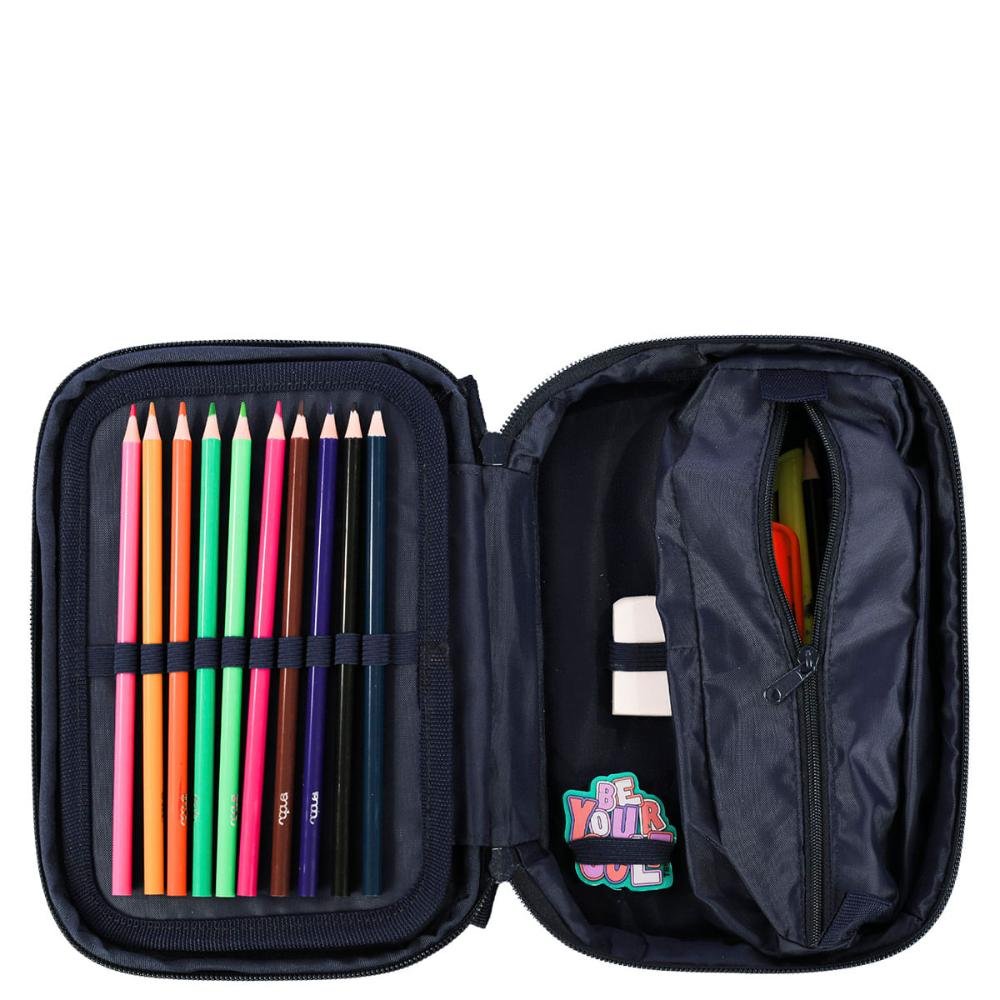 Estojo Box Especial Jeans - Xadrez Azul Azul 5