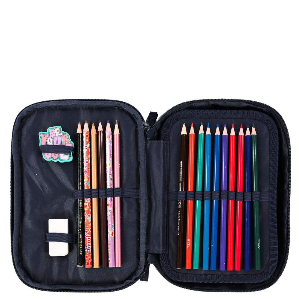 Estojo Box Especial Jeans - Xadrez Azul Azul 6