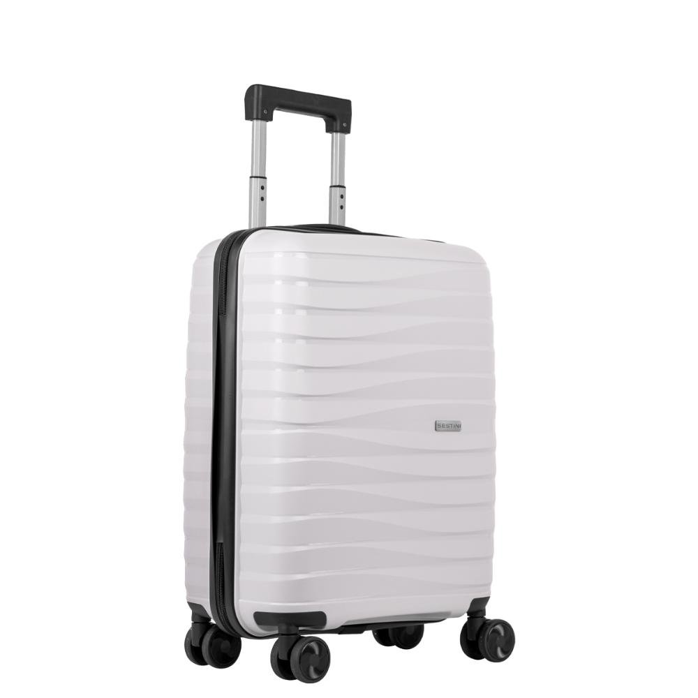 Mala de Viagem Bordo com Rodas 360° PP Essencial - Branco Branco 2