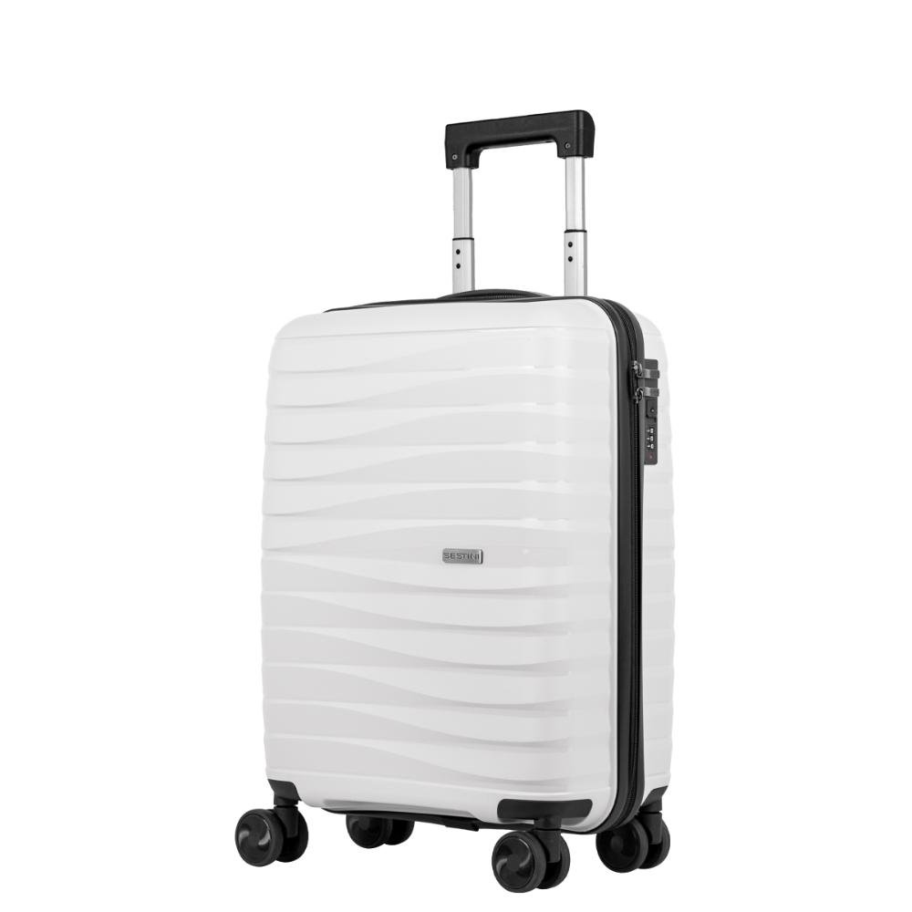 Mala de Viagem Bordo com Rodas 360° PP Essencial - Branco Branco 3