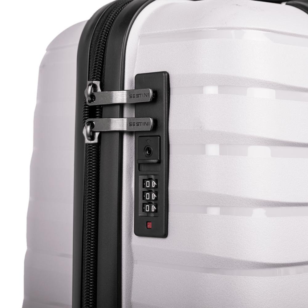 Mala de Viagem Bordo com Rodas 360° PP Essencial - Branco Branco 5