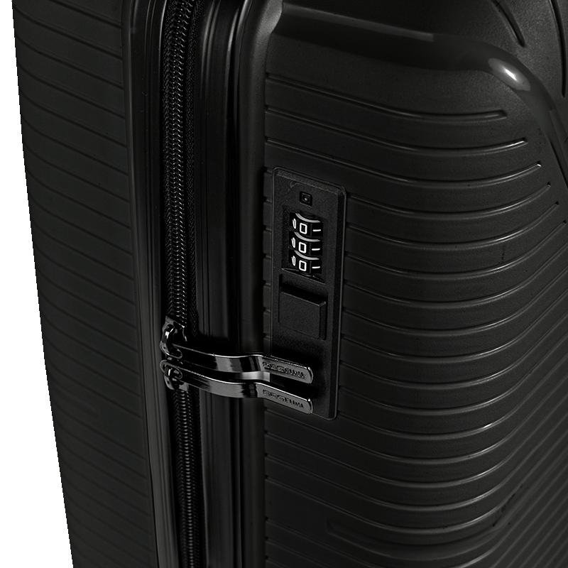 Mala de Viagem Bordo com Rodas 360° PP Prime - Preto Preto 6