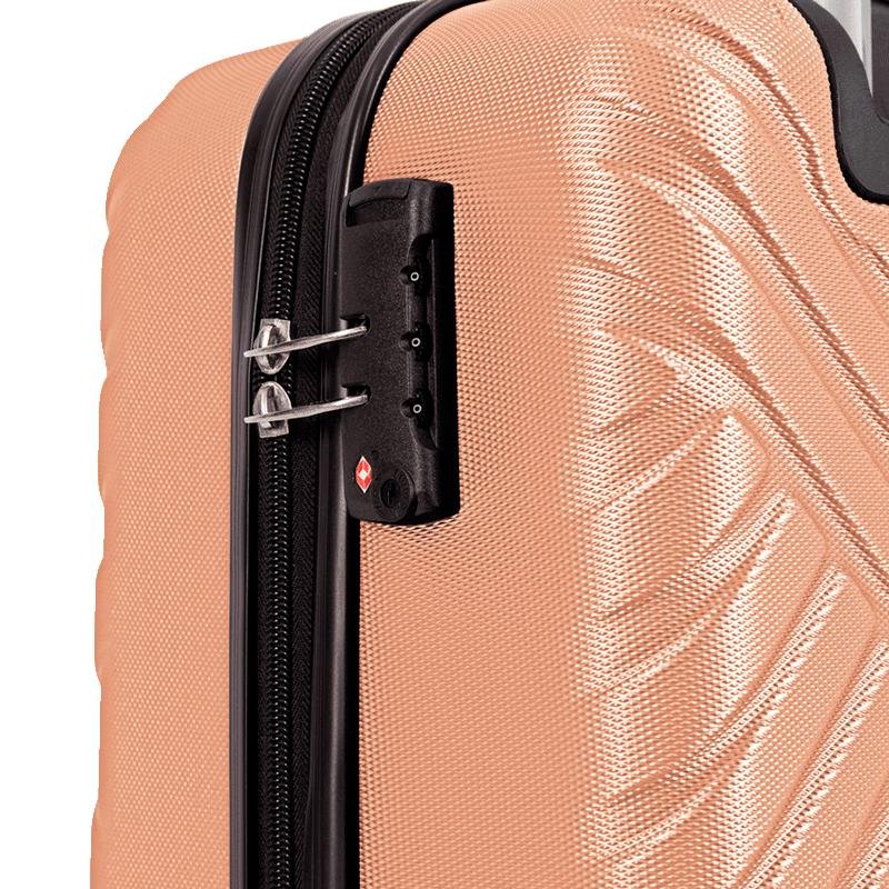 Mala de Viagem Bordo com Rodas 360° Track Bege - Champagne Bege 5