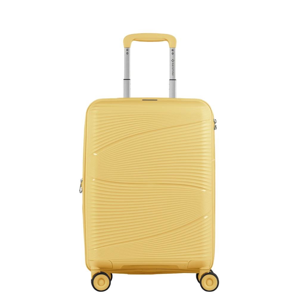 Mala de Viagem Bordo com Rodas 360º PP Joy - Amarelo