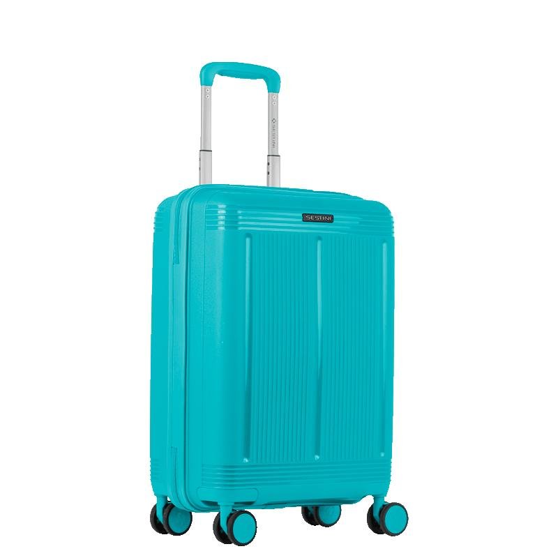 Mala de Viagem Bordo com Rodas 360° PP Pulse - Azul Turquesa Azul 2