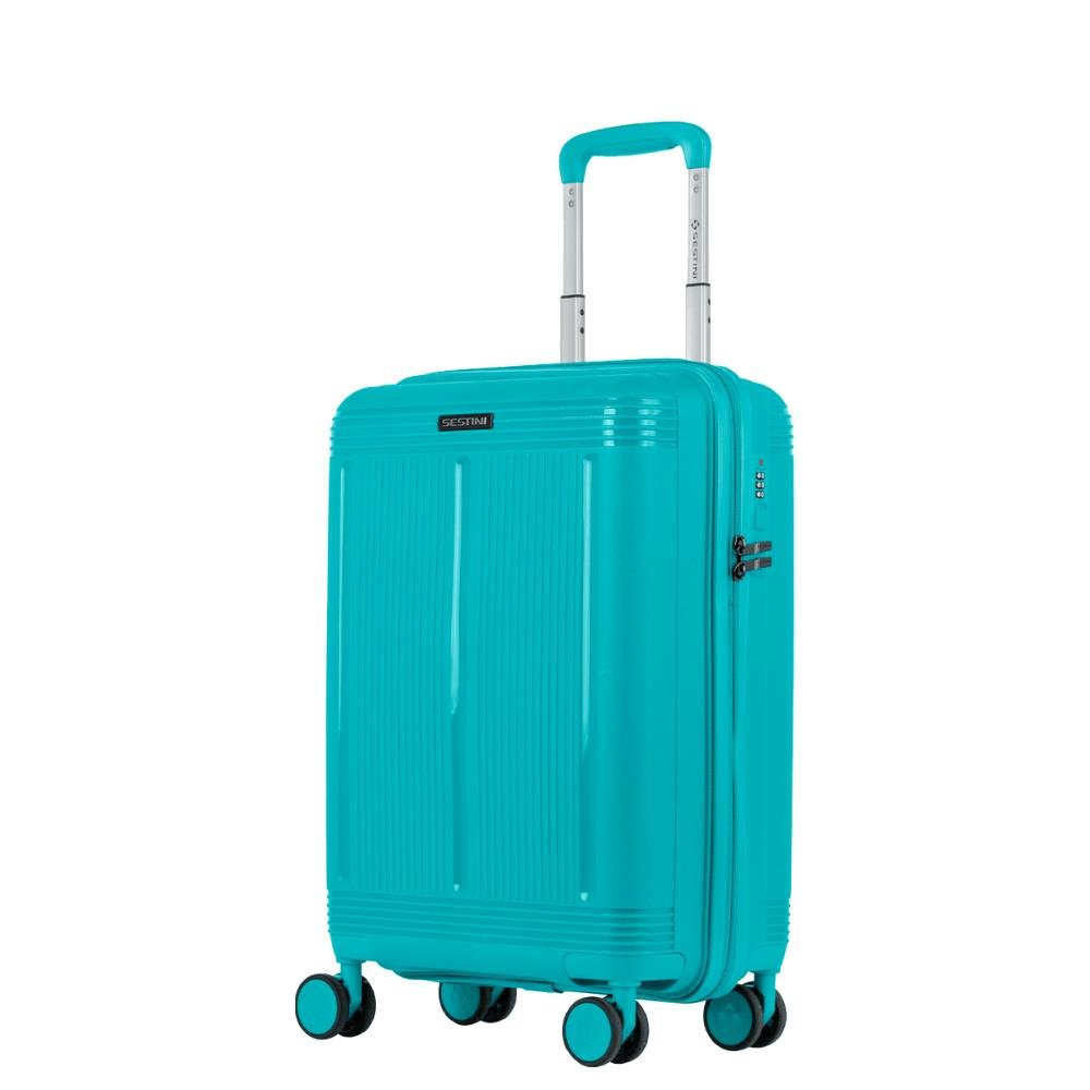 Mala de Viagem Bordo com Rodas 360° PP Pulse - Azul Turquesa Azul 3