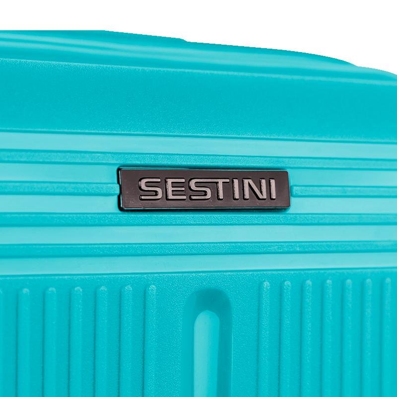 Mala de Viagem Bordo com Rodas 360° PP Pulse - Azul Turquesa Azul 9