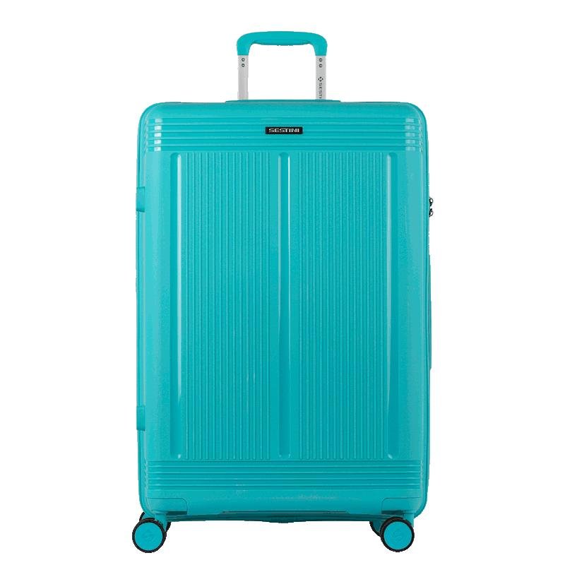 Mala de Viagem Grande com Rodas 360° PP Pulse - Azul Turquesa