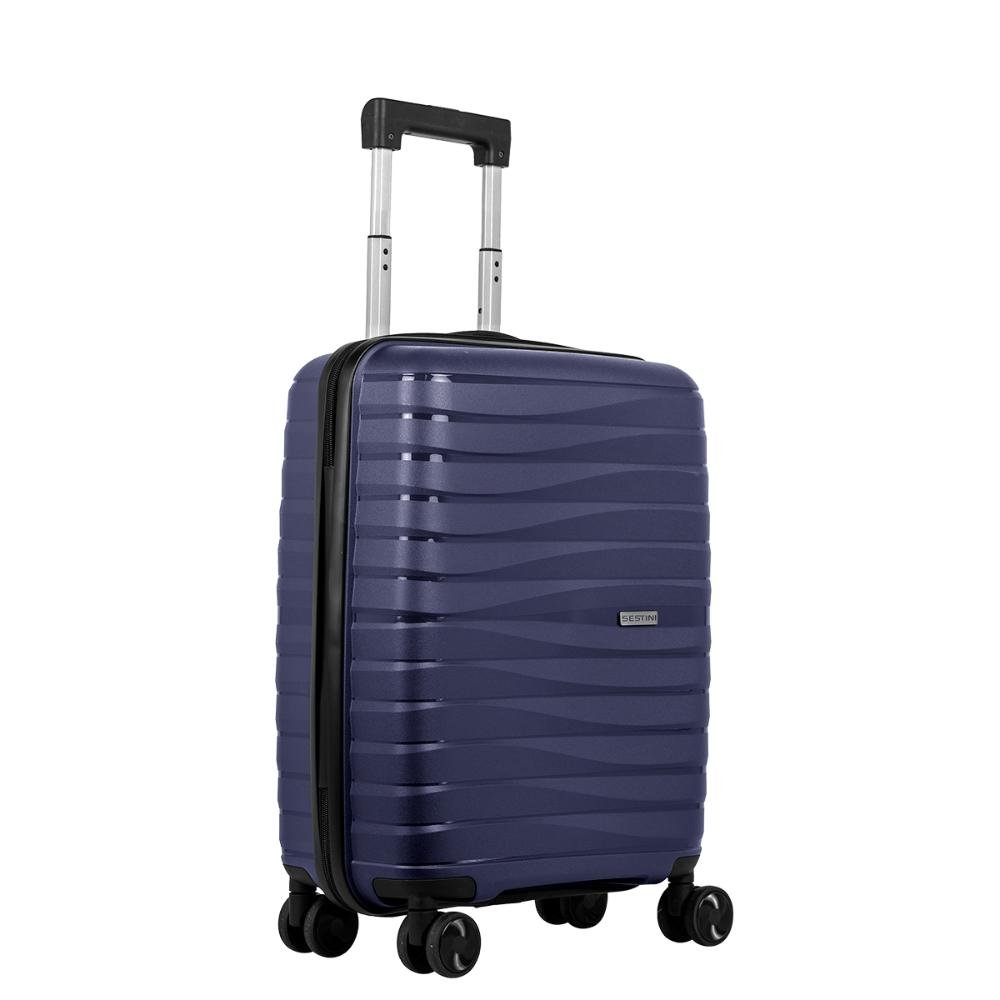 Mala de Viagem Bordo com Rodas 360º PP Essencial - Marinho Azul 2