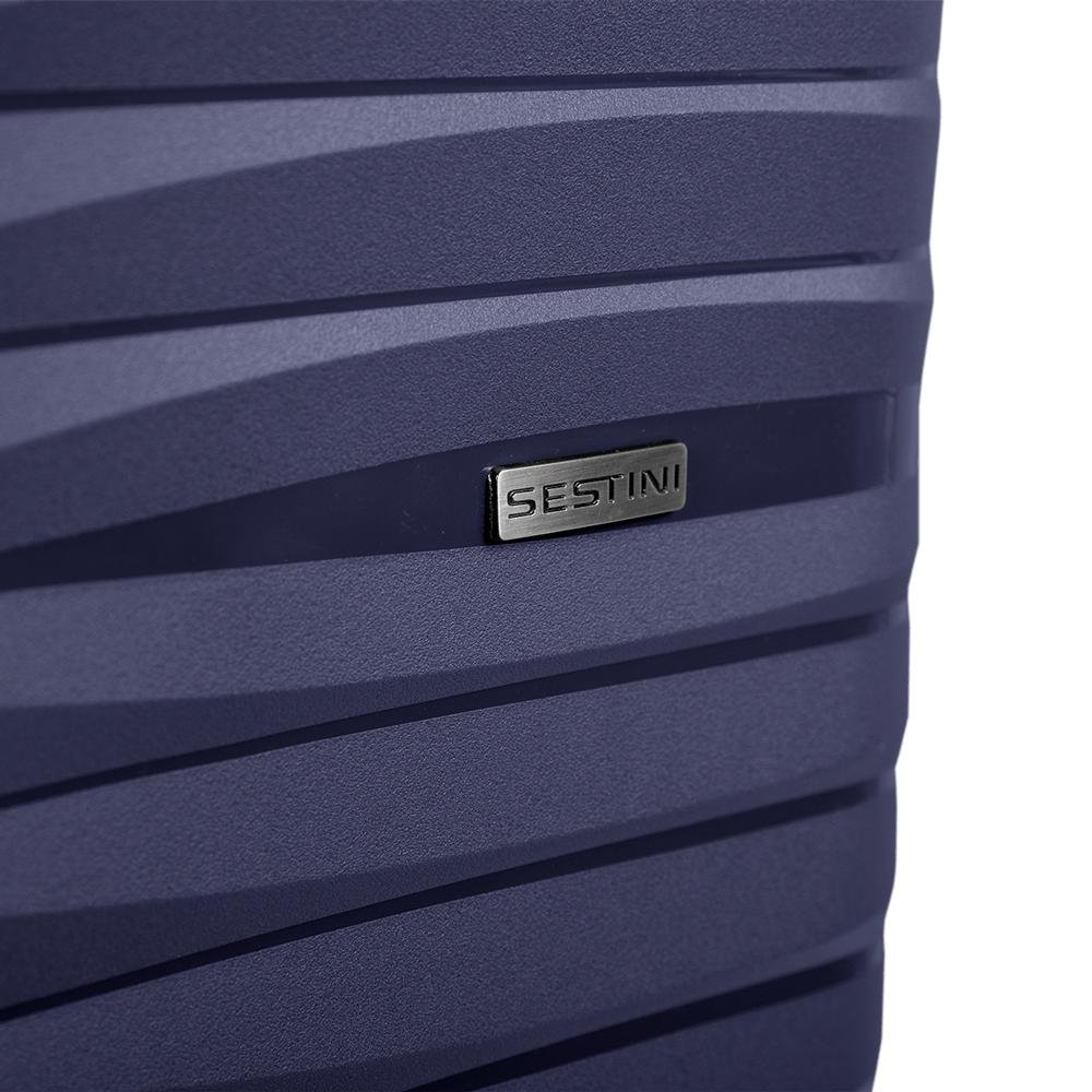 Mala de Viagem Bordo com Rodas 360º PP Essencial - Marinho Azul 10