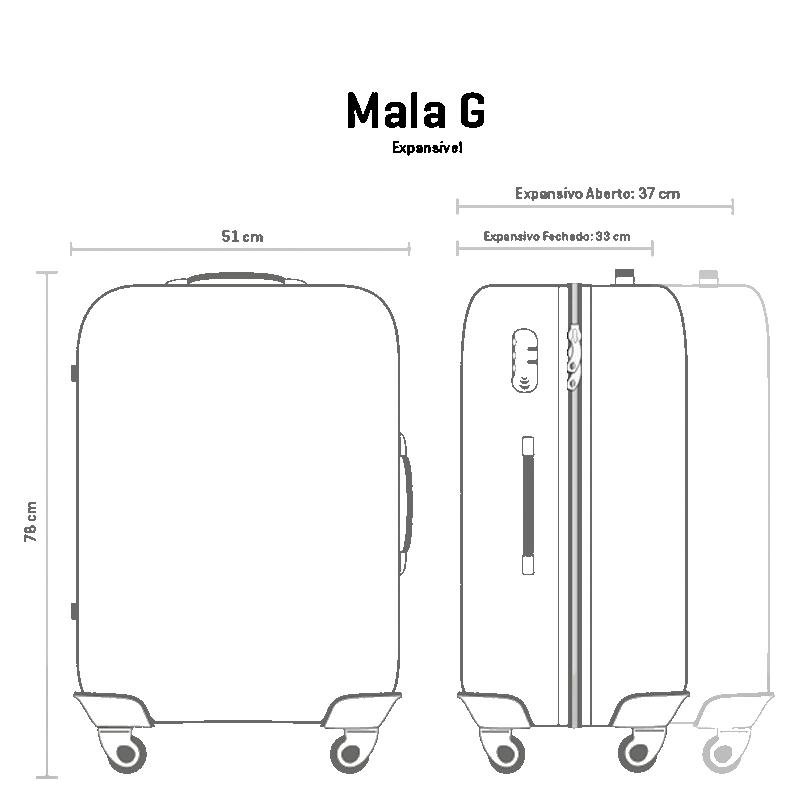 Mala de Viagem Grande com Rodas 360° 4 All 5T - Branco Branco 13