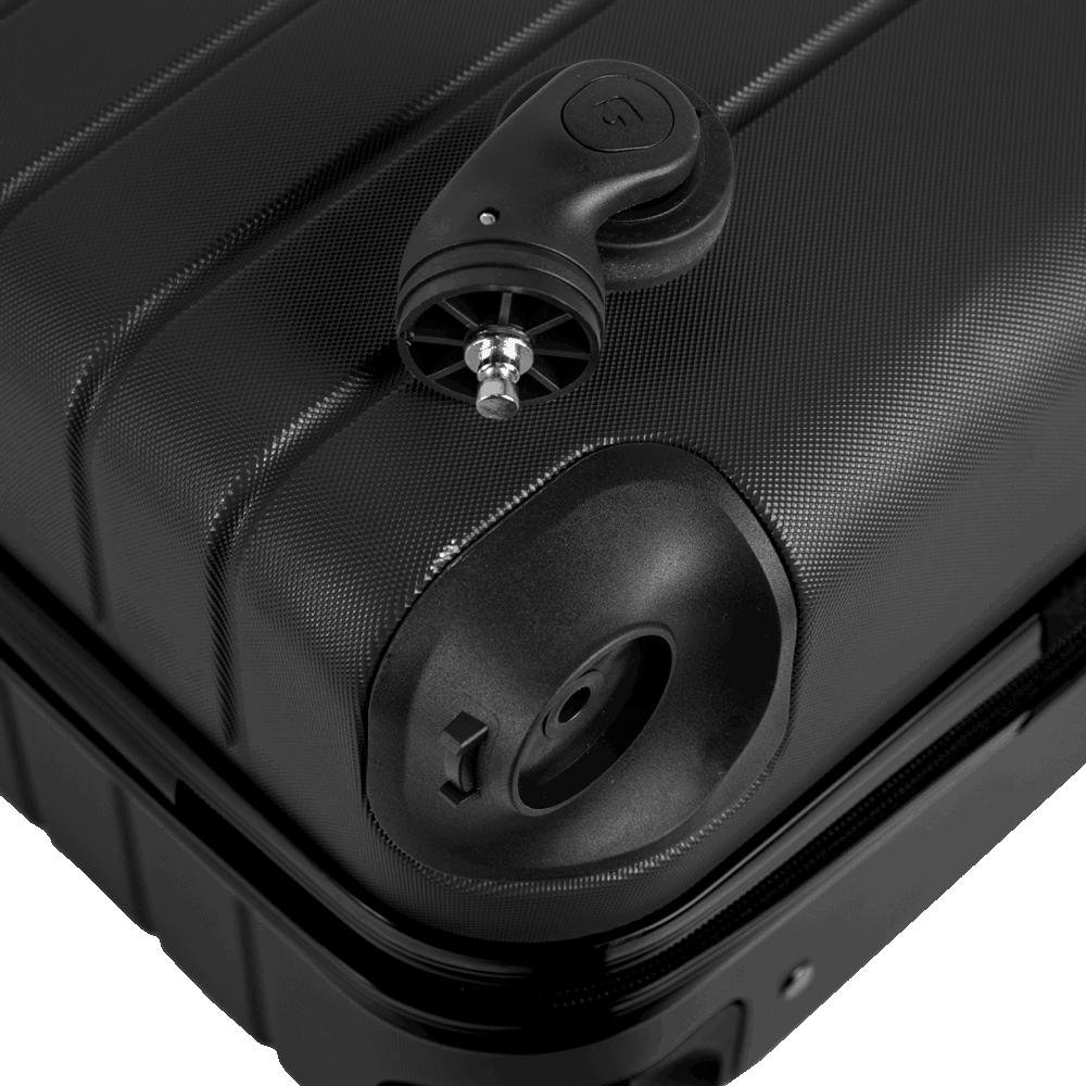 Mala de Viagem Bordo com Rodas 360º Essencial 2 - Preto Preto 9