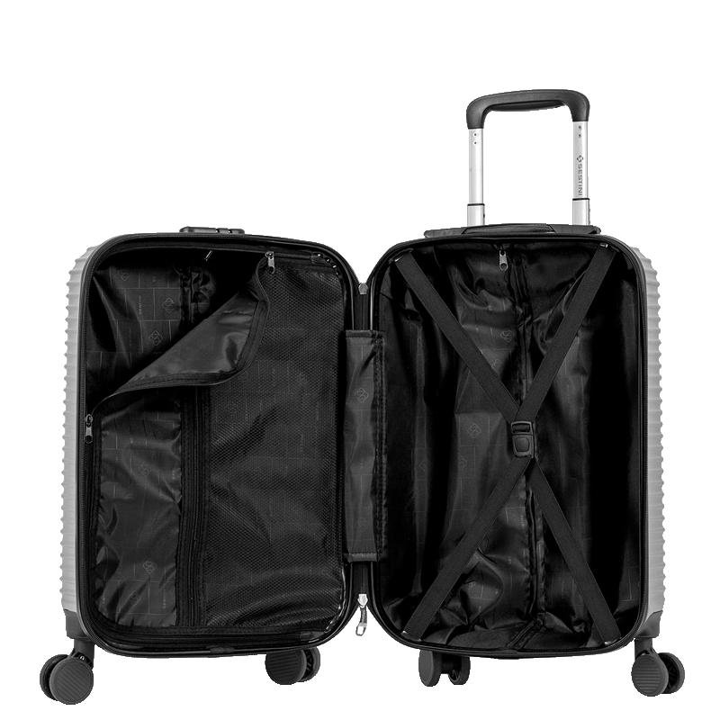 Mala de Viagem Bordo com Rodas 360º Classy 2 - Prata Prata 5