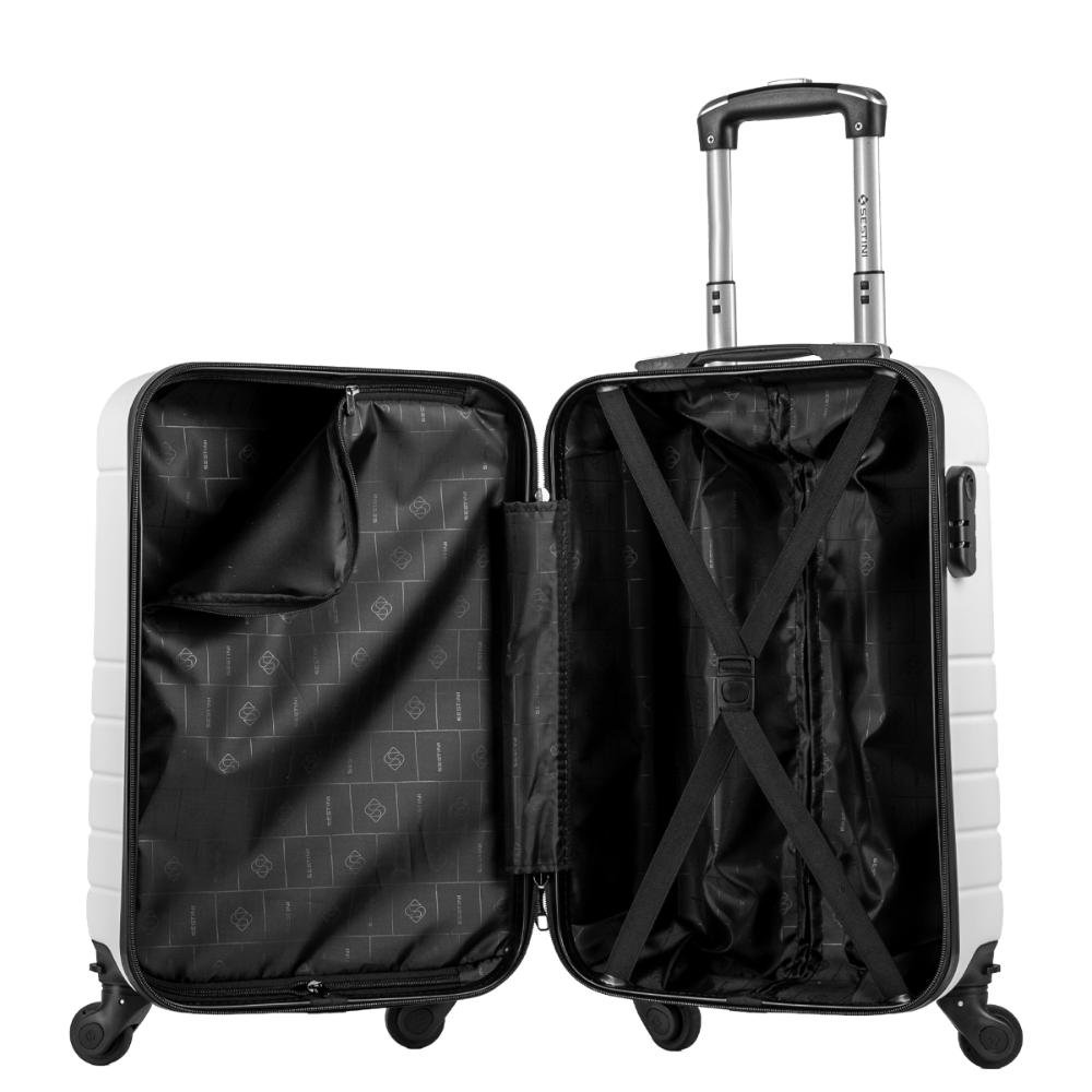 Mala de Viagem Bordo com Rodas 360º Essencial 2 - Branco Branco 5