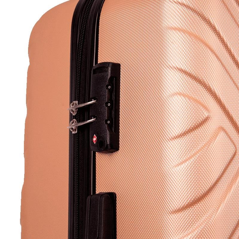 Mala de Viagem Grande com Rodas 360° Track Bege - Champagne Bege 6