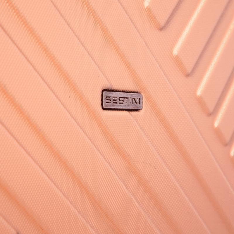 Mala de Viagem Grande com Rodas 360° Track Bege - Champagne Bege 10