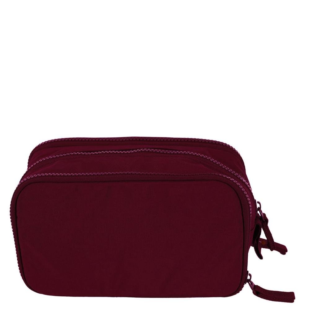 Estojo Box Especial 3 Compartimentos Crinkle - Vinho Vermelho 4