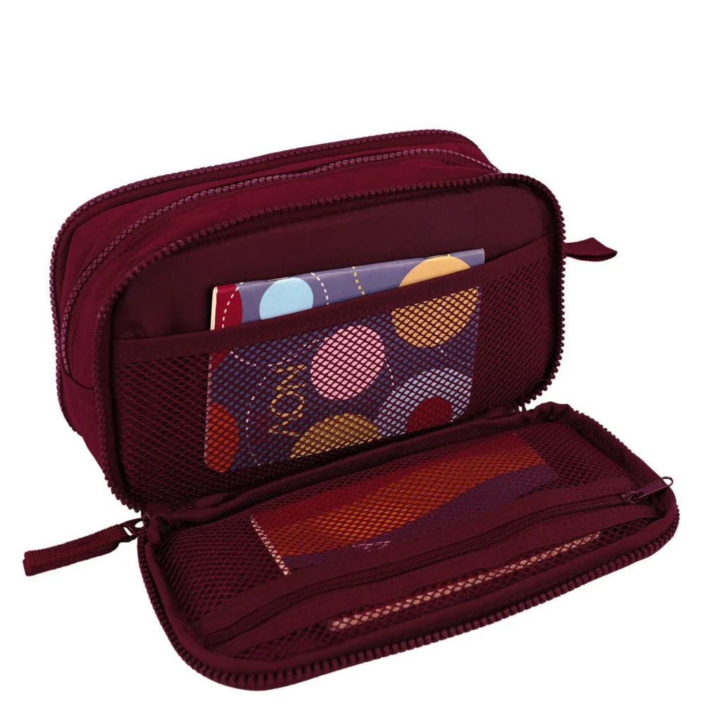 Estojo Box Especial 3 Compartimentos Crinkle - Vinho Vermelho 6